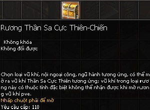 Vũ khí Thần Sa - Kiếm Thế Vũ khí Thần Sa - Kiếm Thế