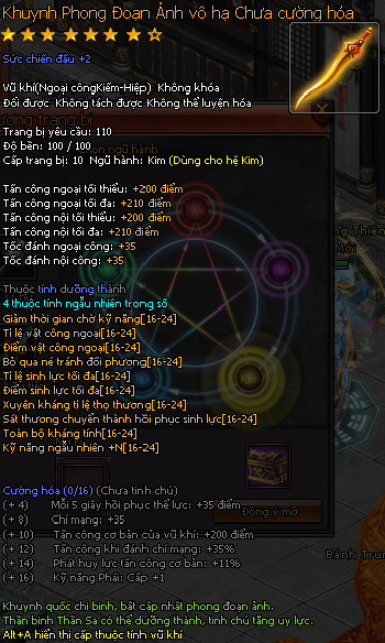 Vũ khí Thần Sa - Kiếm Thế Vũ khí Thần Sa - Kiếm Thế