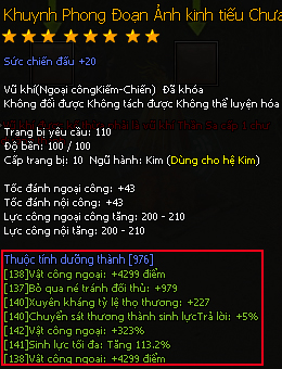 Vũ khí Thần Sa - Kiếm Thế Vũ khí Thần Sa - Kiếm Thế